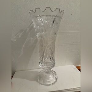 Vintage Bohemian Lead Crystal Glass Vase